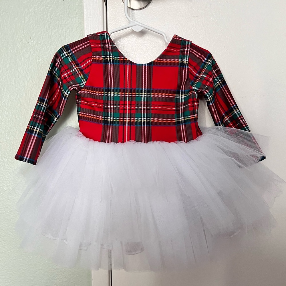 Christmas Plaid Tutu 12-18 months Belle Threads